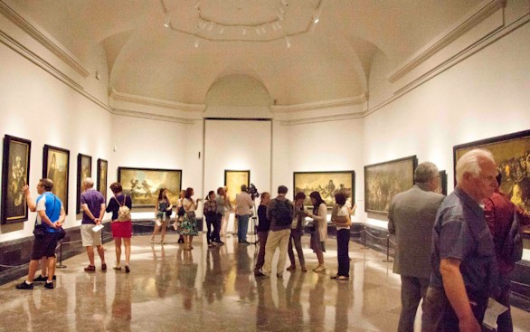 La sala de las pinturas negras de Goya con la nueva iluminación led del Museo del Prado. Foto: EL IMPARCIAL