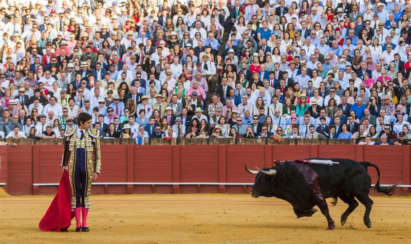 El diestro Sebastian Castella frente a su segundo toro de la tarde / Efe