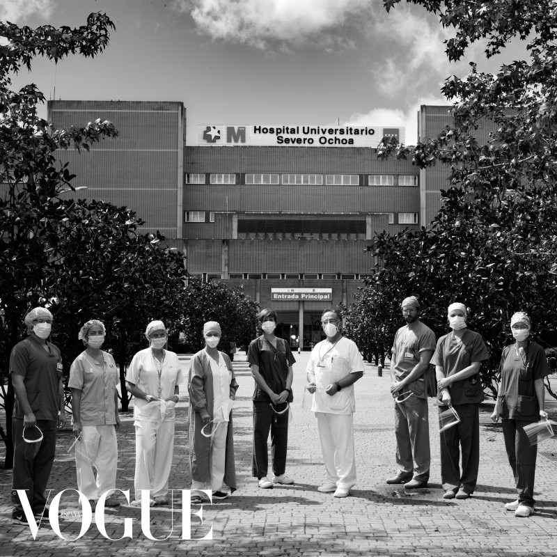  Foto de Isabel Muñoz para Vogue España en la que aparencen trabajadores sanitarios de la UCI del Hospital Universitario Severo Ochoa de Leganés