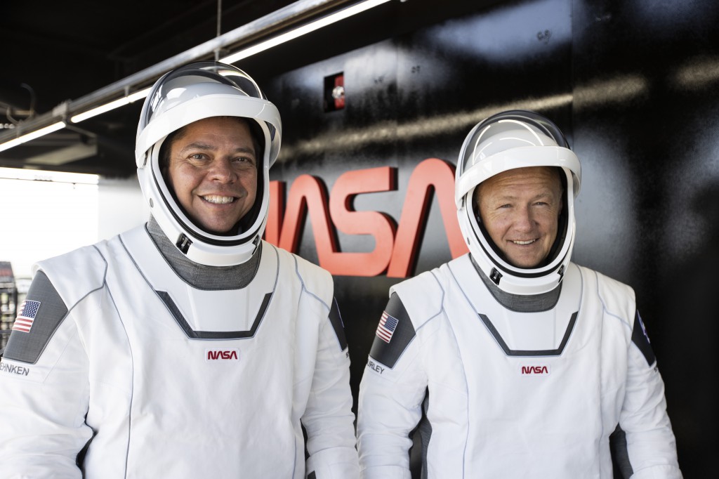 Los astronautas Doug Hurley y Bob Behnken.