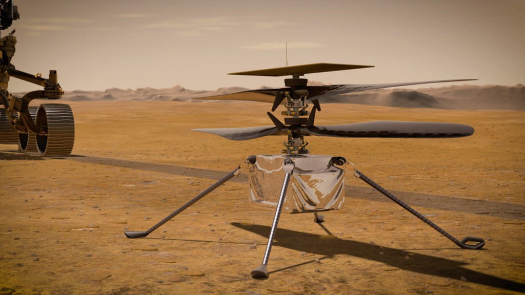 El helicóptero Ingenuity será el primero que pruebe el vuelo en la fina atmósfera marciana | NASA/JPL-Caltech