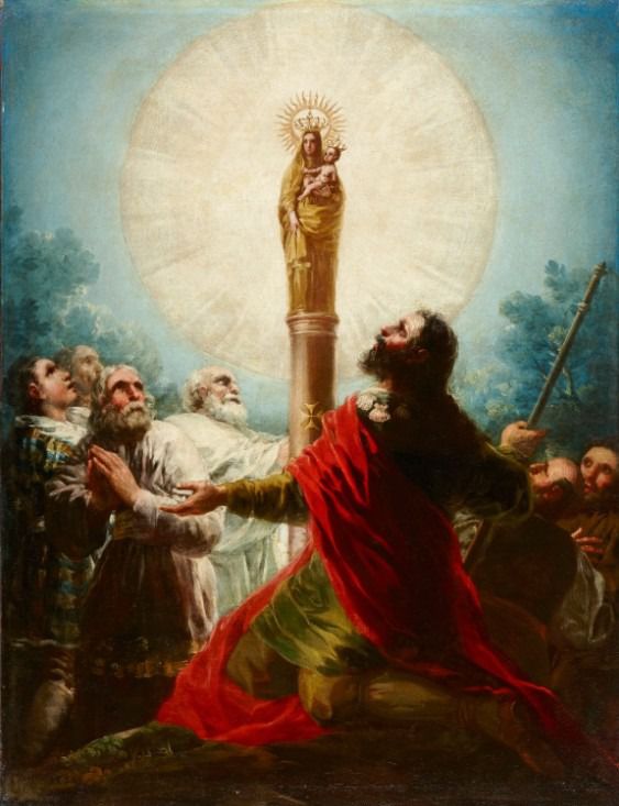 'Aparición de la Virgen del Pilar al Apóstol Santiago y sus discípulos', de Francisco de Goya (h. 1775)