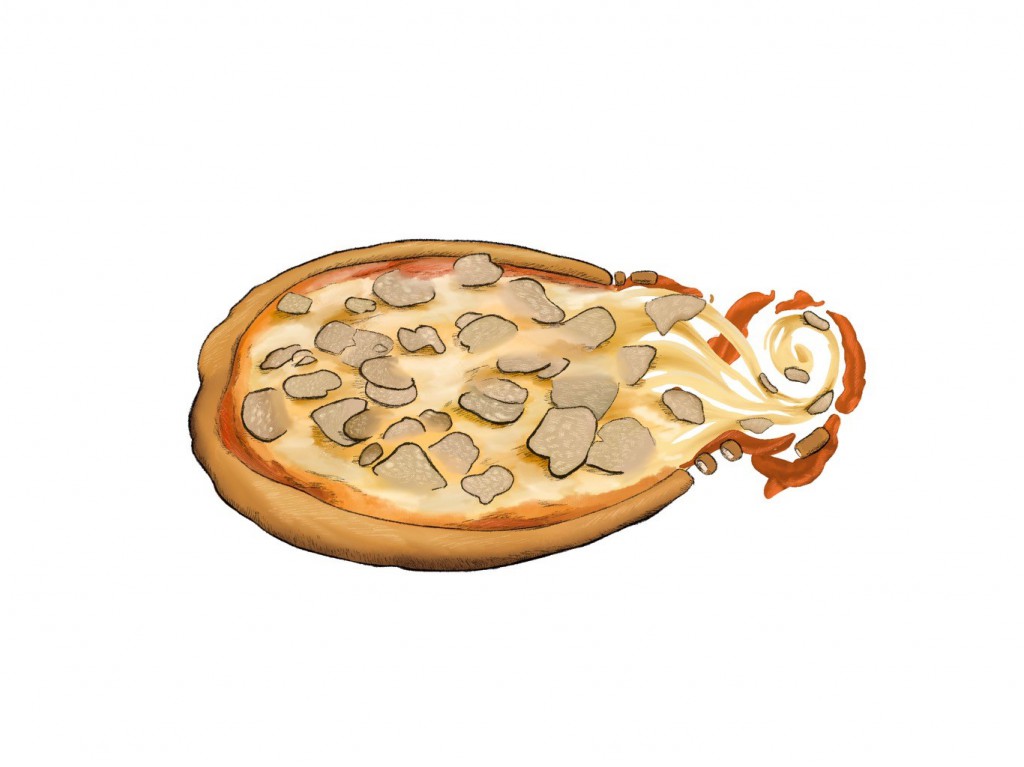 La pizza trufada.
