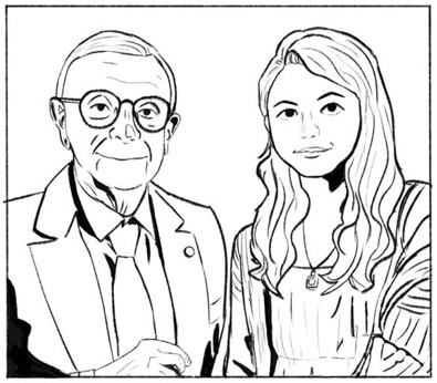 Retrato de Rafael Anson y Coco Calvoz.