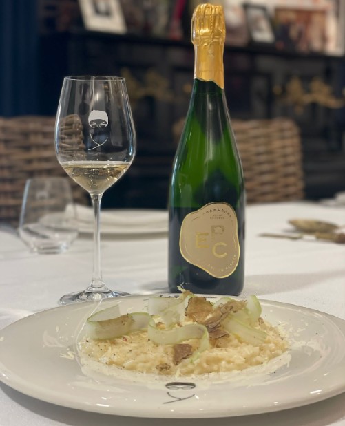 Risotto champagne EPC y trufa Blanca, Don Giovanni.