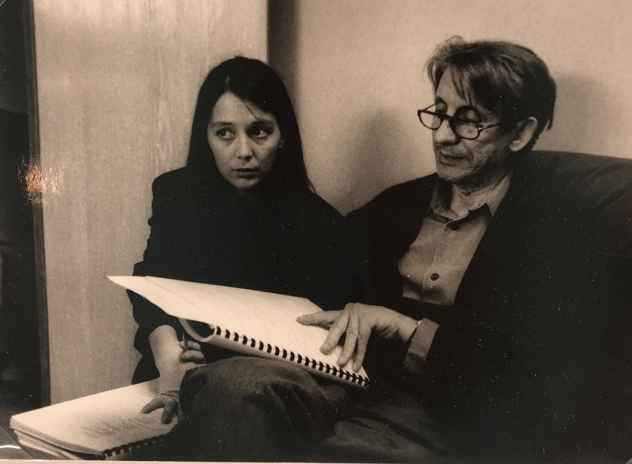 Arantxa Aguirre con Basilio Martín Patiño en la preparación de la serie 'Andalucía, un siglo de fascinación'.