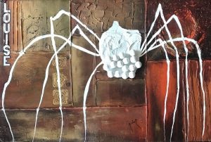 «Huile sur toile » d’Arrabal de 195 x 130 cm