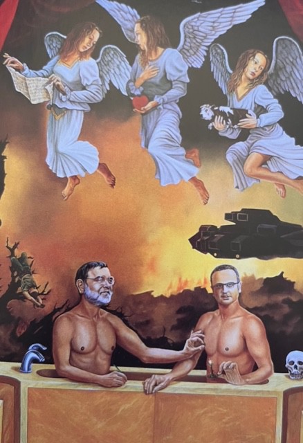 Cuadro al óleo de Félez, esbozo de Arrabal (195 cm x 130 cm)