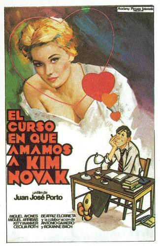 Cartel promocional de El curso en que amamos a Kim Novak (Juan José Porto, 1980).