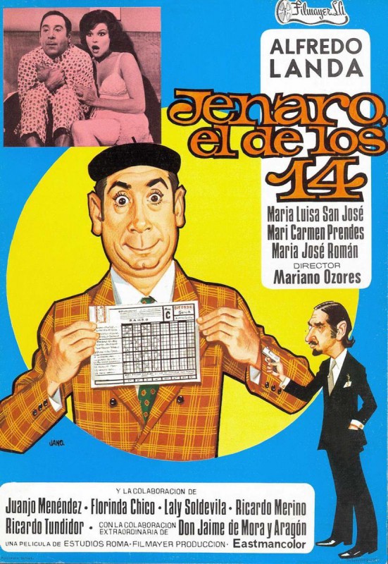 Cartel promocional de Jenaro, el de los 14 (Mariano Ozores, 1973).