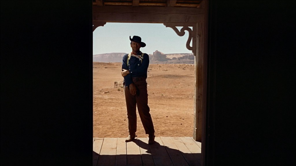 Un fotograma ya mítico de Centauros del desierto (John Ford, 1956).
