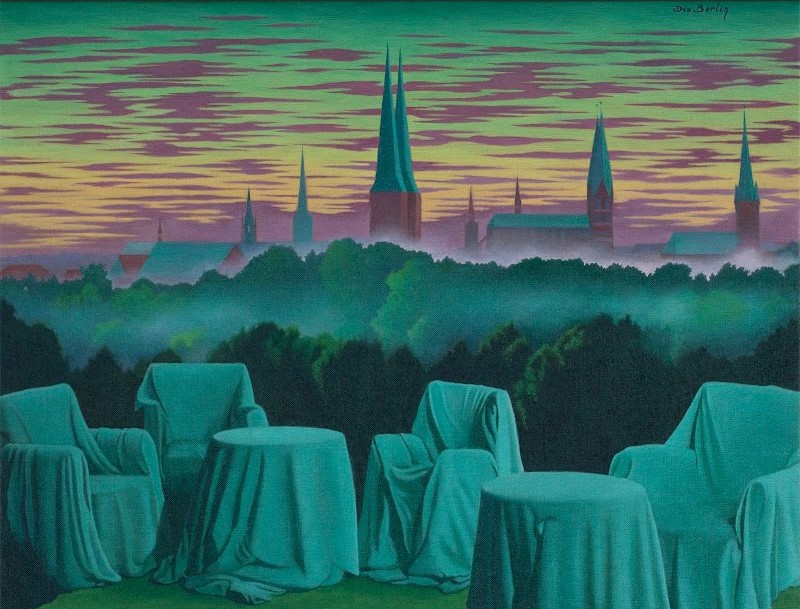 Antepasados. 2023-2024. Óleo sobre lino. 50 x 65 cm. Cortesía de la Galería Guillermo de Osma.
