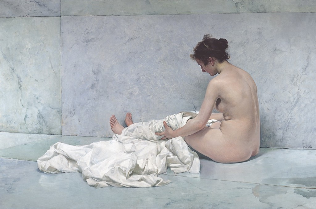 Después del baño (1892), Joaquín Sorolla. Óleo sobre lienzo. Colección particular