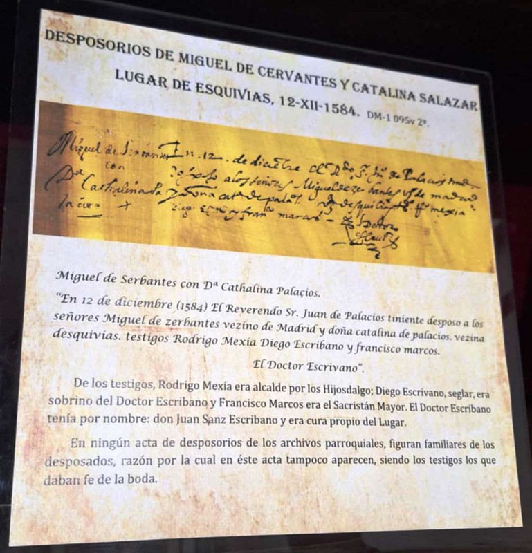Desposorios de Cervantes y Catalina.
