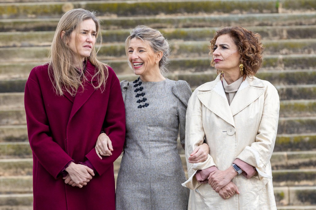 Las vicepresidentas Sara Aagesen, Yolanda Díaz y María Jesús Montero | EFE