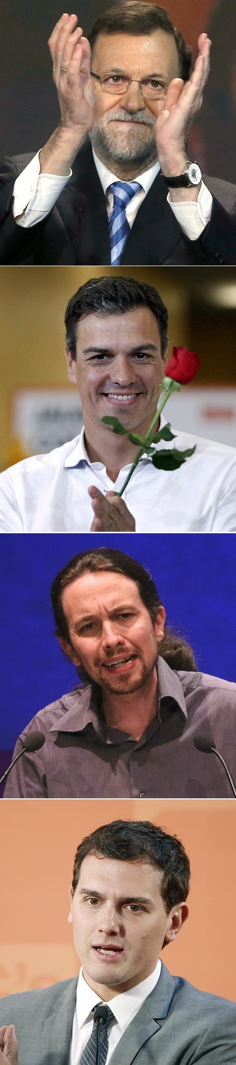 Mariano Rajoy, Pedro Sánchez, Pablo Iglesias y Albert Rivera. Efe