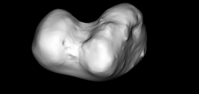 También sorprende la morfología del cometa: con una superficie más irregular de lo que se pensaba y una forma con dos lóbulos separados por un cuello