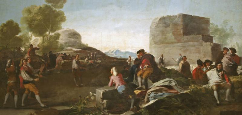 El juego de pelota a pala, Goya