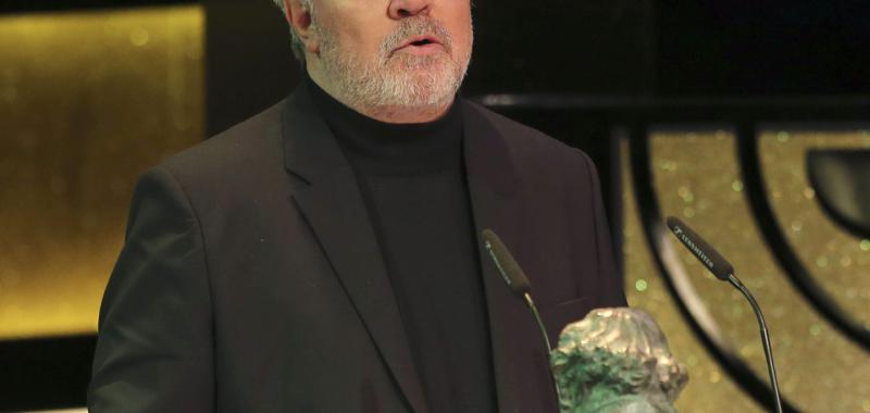 Pedro Almodóvar, durante la ceremonia. Efe