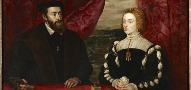 El emperador Carlos V y la emperatriz Isabel de Portugal, de Rubens, según Tiziano
