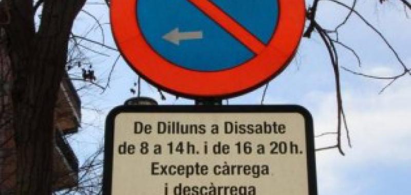Ejemplos de señales viales en Cataluña