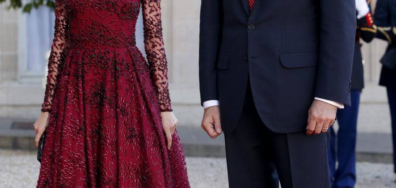 Los Reyes durante su visita oficial a Francia