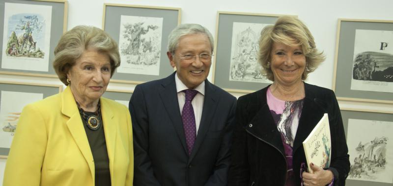 Isabel Vigiola, Fernando Ónega y Esperanza Aguirre