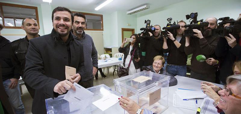 El candidato de Unidad Popular-IU a la Presidencia del Gobierno, Alberto Garzón