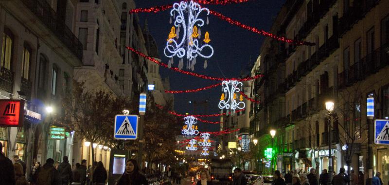 Decoración navideña en Madrid
