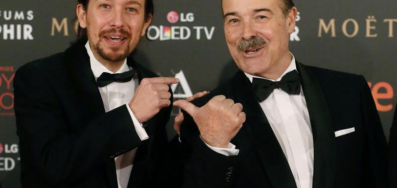 Pablo Iglesias y Antonio Resines