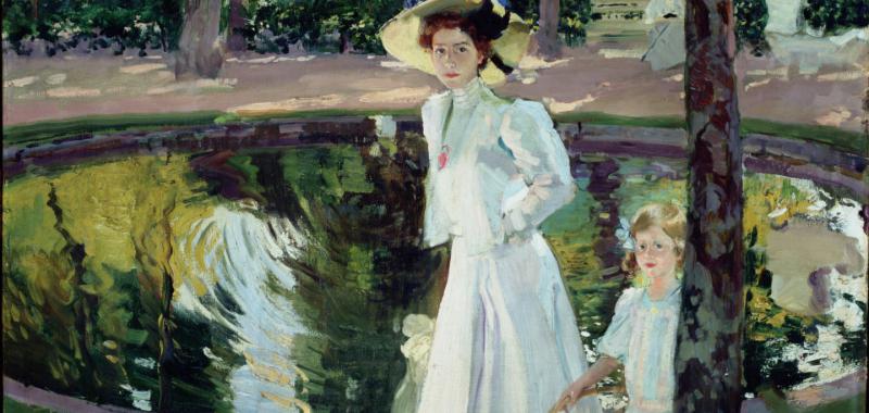 María en los jardines de La Granja