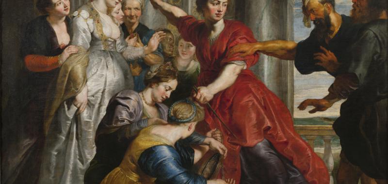 Aquiles descubierto por Ulises y Diómedes. Pedro Pablo Rubens. Óleo sobre lienzo.1617-1618
