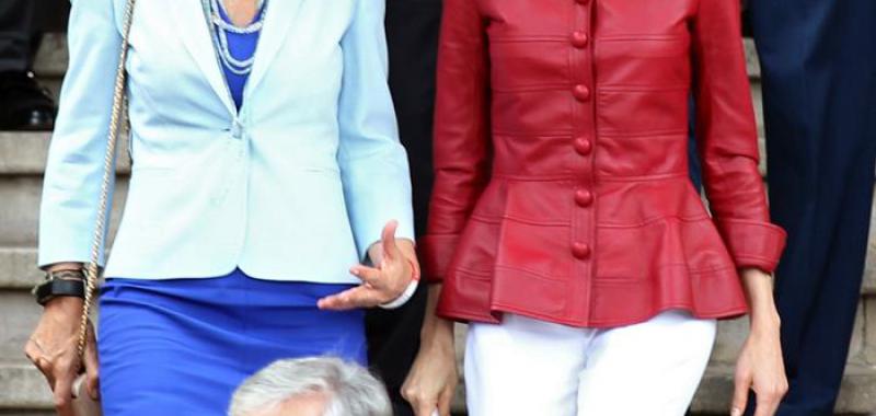 La Reina junto a Ana Botín, presidenta de Banco Santander