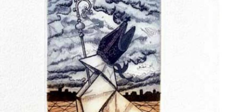 "Pajarita Mitral", 1995. Grabado
