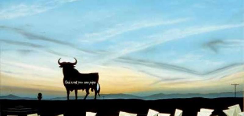 "Hegemonía cultural con alusión Magrittiana", 1995