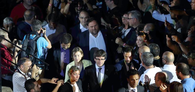 Mitin unitario del independentismo catalán