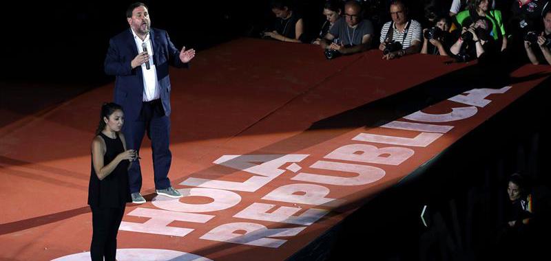 Mitin unitario del independentismo catalán