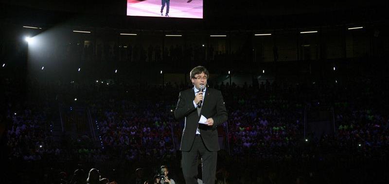 Mitin unitario del independentismo catalán