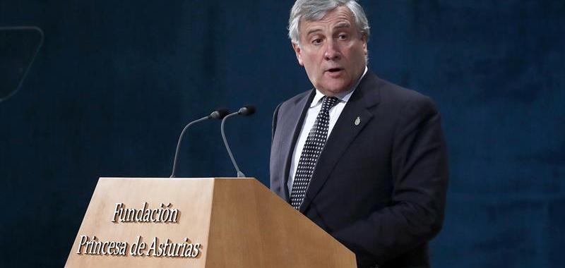 El presidente del Parlamento Europeo, Antonio Tajani, tras recoger el Premio Princesa de Asturias de la Concordia: "respetar la ley no es una opción, es una obligación"