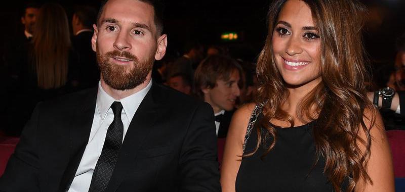 Messi y su esposa