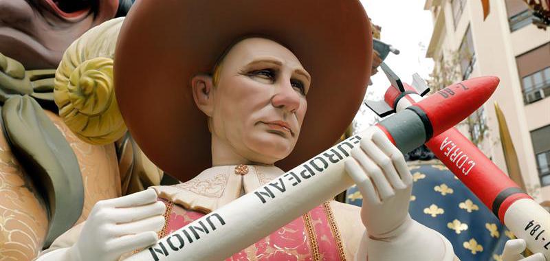 El ninot del presidente de Rusia, Vladimir Putin.
