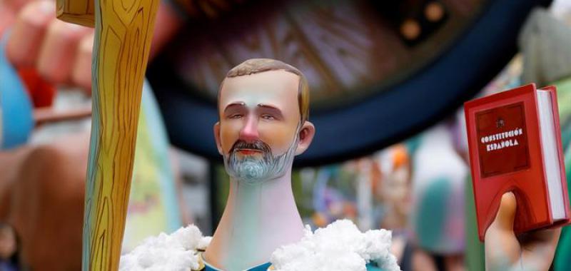 El ninot del Felipe VI.