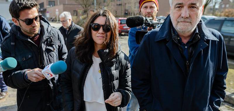 Marcela Topor y Josep Maria Matamala visitan a Puigdemont