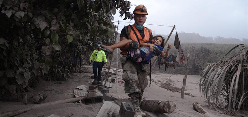 Erupción del volcán Fuego en Guatemala