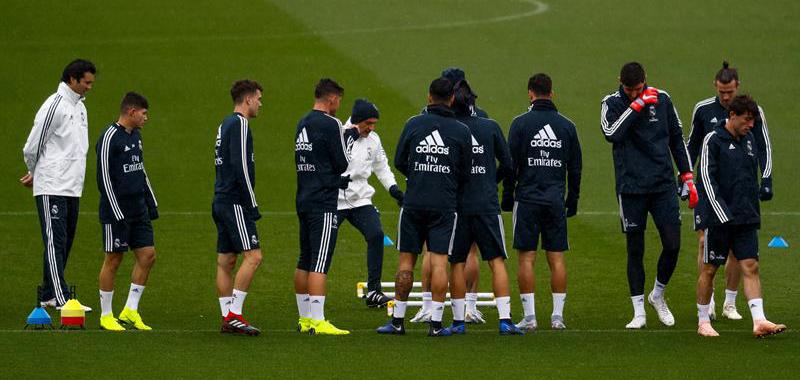Primer entrenamiento de Solari en el Real Madrid