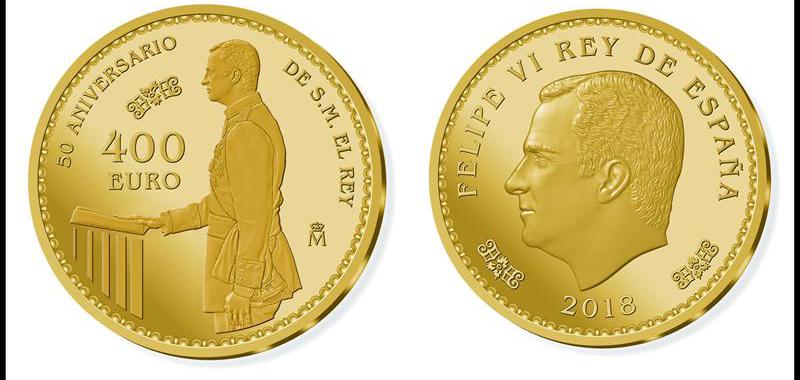 Monedas conmemorativas del 50 cumpleaños de Felipe VI