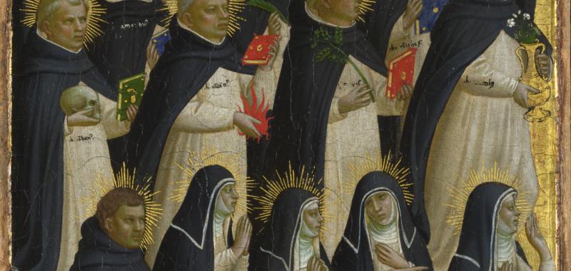 Dieciocho beatos dominicos. Tablas del retablo mayor de San Domenico en Fiésole, de Fra Angelico 