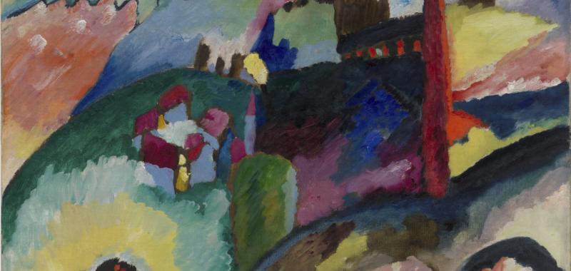 Paisaje con chimenea de una fábrica (Landschaft mit Fabrikschornstein), 1910