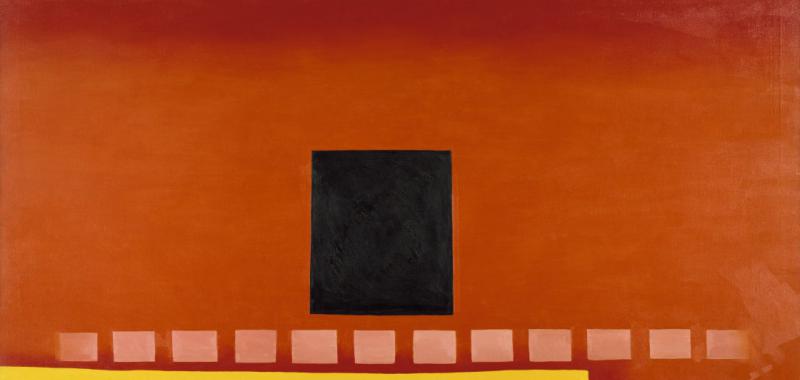 Puerta negra con rojo, 1954