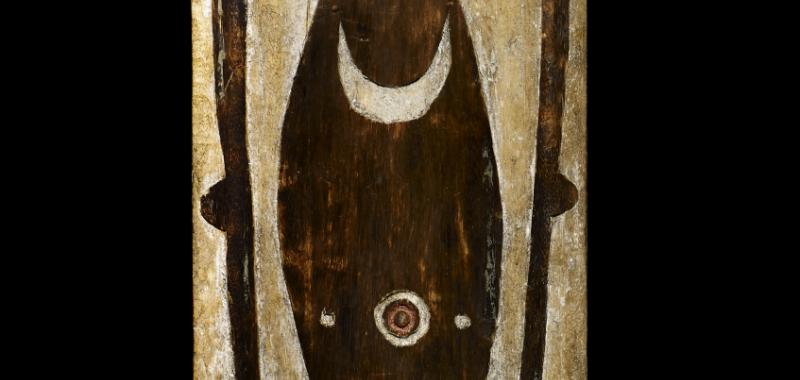 Tablero Hohoa, Madera y pigmento, Finales del siglo XIX y principios del XX d.C., Pueblo Elema, Papúa Nueva Guinea